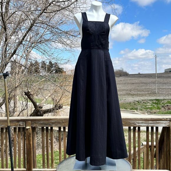 Free People Blue Apron Jumper Maxi Dress Size XS - Picture 3 of 12